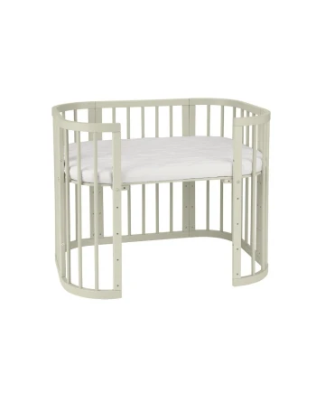 5in1 kinderbed met matras en wiegoptie - Olijf | Waldin