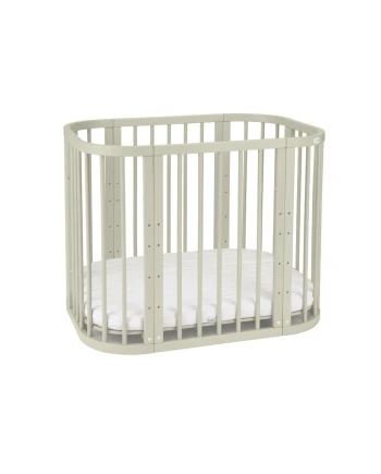5in1 kinderbed met matras en wiegoptie - Olijf | Waldin