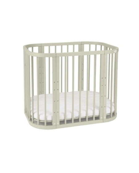 5in1 kinderbed met matras en wiegoptie - Olijf | Waldin