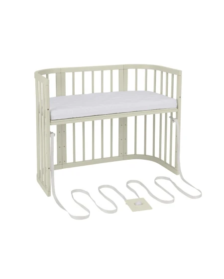 5in1 kinderbed met matras en wiegoptie - Olijf | Waldin