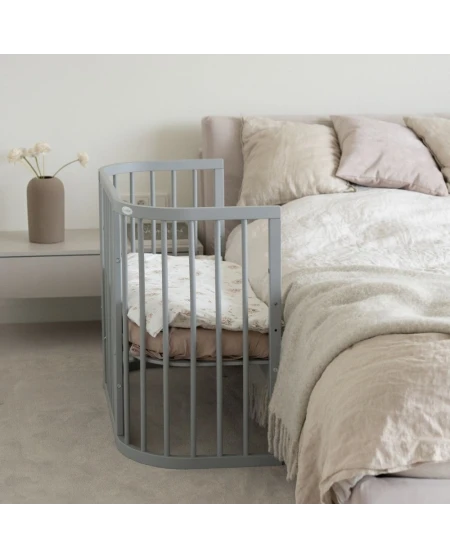 5in1 kinderbed met matras en wiegoptie - Grijs | Waldin