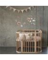 5in1 kinderbed met matras en wiegoptie - Naturel