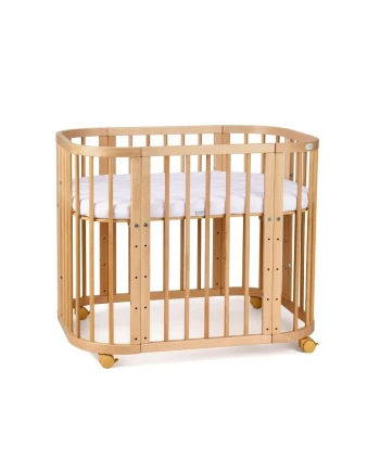 Set van witte katoenen hoeslakens voor 5in1 babybed| Waldin