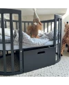 Ovale 7-in-1 babybed met matras - Grafiet