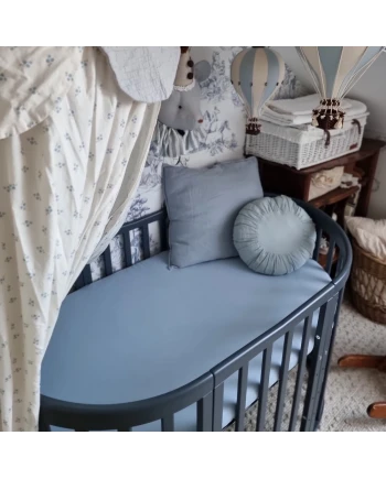 Ovale 7-in-1 babybed met matras - Grafiet