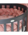 Ovale 7-in-1 babybed met matras - Grafiet | Waldin