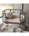 Hoeslaken van katoen 93x65 voor 5in1 Babybed - Taupe | Waldin