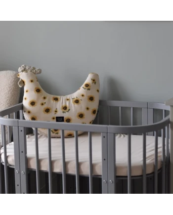 Hoeslaken van katoen 93x65 voor 5in1 Babybed - Beige | Waldin