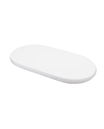 Katoenen hoeslaken 123x73 cm – Ovaal Wit | Waldin