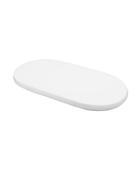 Katoenen hoeslaken 124x73 cm – Ovaal Wit | Waldin