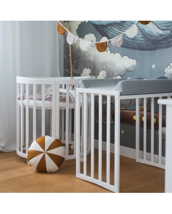 Katoenen hoeslaken 73x73 cm – Ovaal 7-in-1 babybedje WALDIN