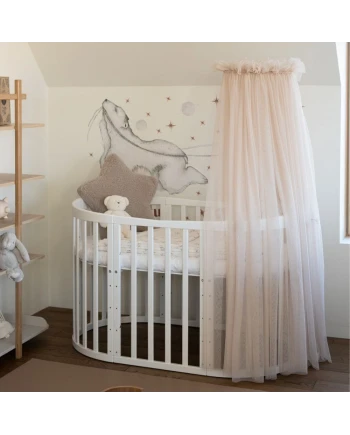 Tule wieghemel Beige + hemelstandaard