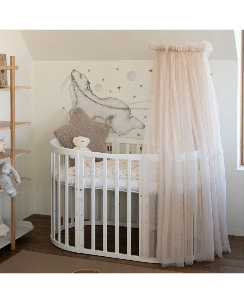 Tule wieghemel Beige + hemelstandaard Tule wieghemel Beige + hemelstandaard