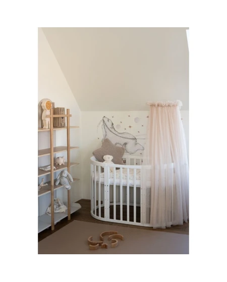 Tule wieghemel Beige + hemelstandaard