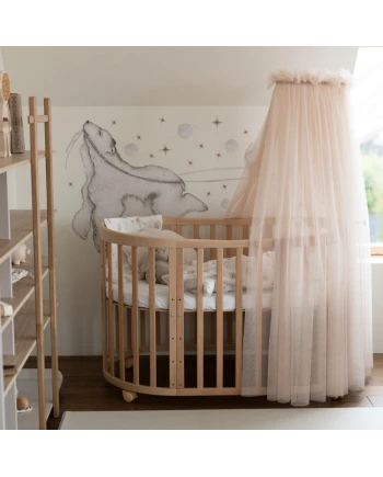 Tule wieghemel Beige + hemelstandaard