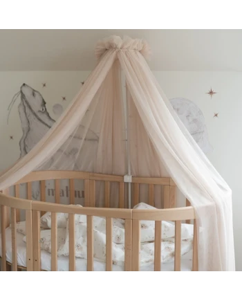 Tule wieghemel Beige + hemelstandaard