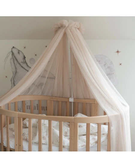 Tule wieghemel Beige + hemelstandaard