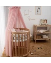 Tule wieghemel Roze + hemelstandaard