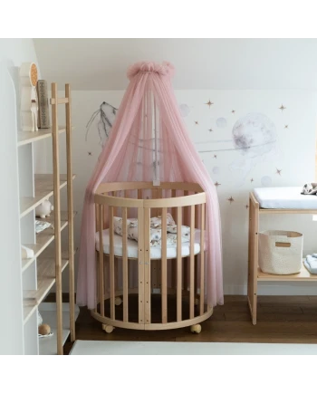 Tule wieghemel Roze + hemelstandaard