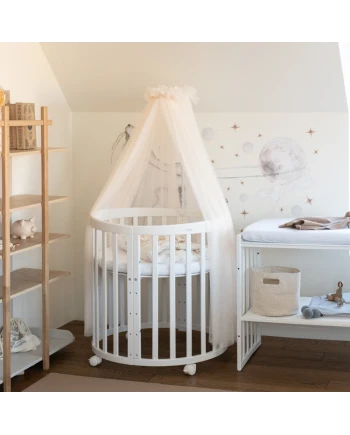 Tule wieghemel Champagne + hemelstandaard