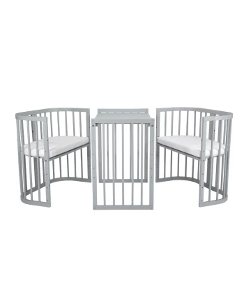 7in1 kinderbed met matras Grijs | Waldin