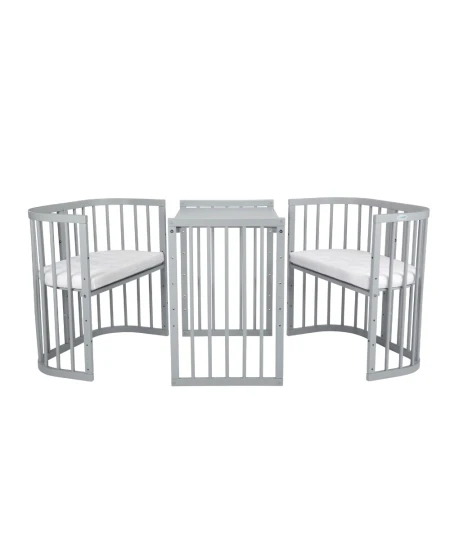 7in1 kinderbed met matras Grijs | Waldin