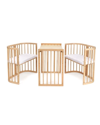 7in1 babybed met matras - Natuurlijk | Waldin