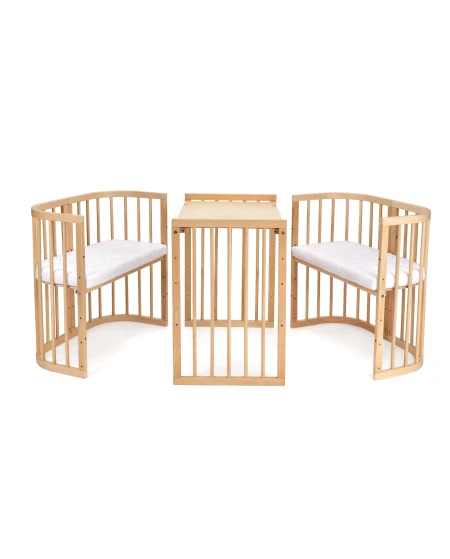 7in1 babybed met matras - Natuurlijk | Waldin