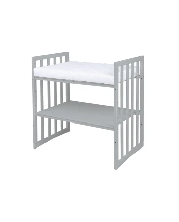 Ovale 7-in-1 babybed met matras - Grijs | Waldin®