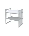 Ovale 7-in-1 babybed met matras - Grijs | Waldin®