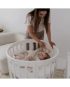 Ovale 7-in-1 babybed met matras - Wit | Waldin®