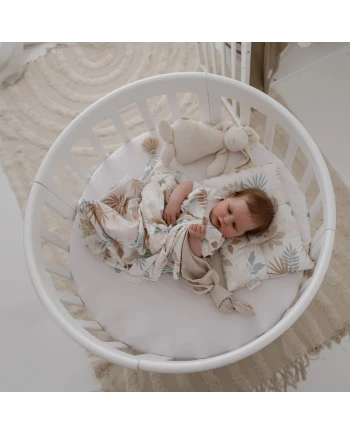 Ovale 7-in-1 babybed met matras - Wit | Waldin®