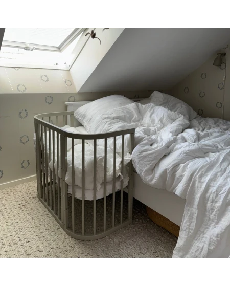 5in1 kinderbed met matras en wiegoptie - Olijf | Waldin