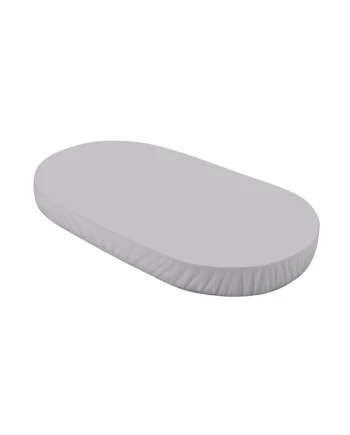 Katoenen hoeslaken 123x73 cm – Ovaal Grijs | WALDIN