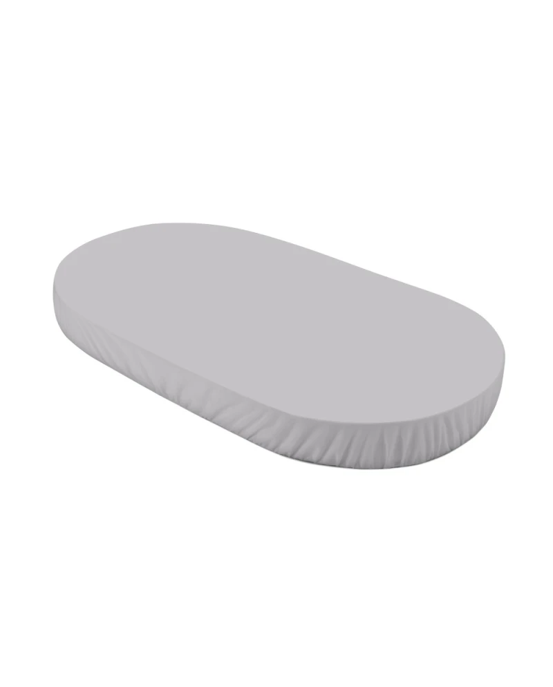 Katoenen hoeslaken 124x73 cm – Ovaal Grijs | WALDIN