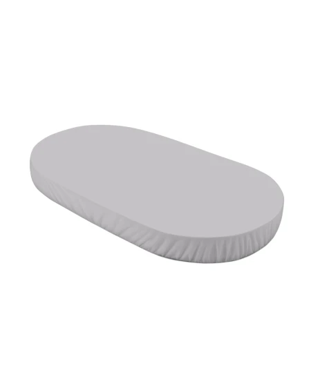 Katoenen hoeslaken 124x73 cm – Ovaal Grijs | WALDIN