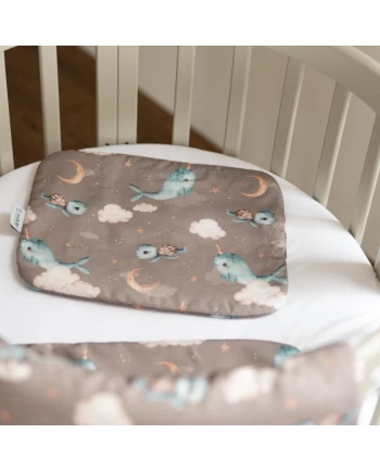 Bamboe baby kussen 30x40 – Walvissen | Waldin