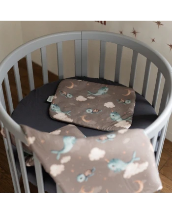Bamboe baby kussen 30x40 – Walvissen | Waldin