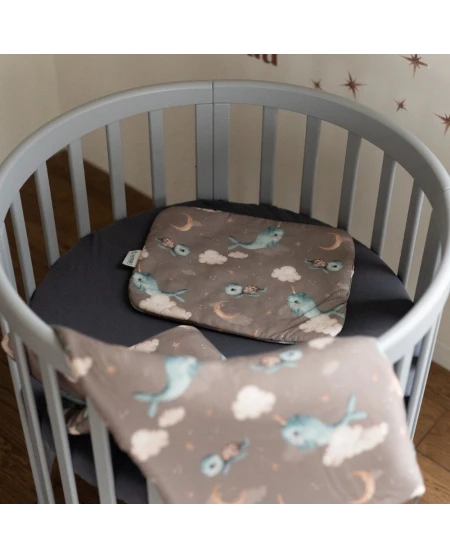 Bamboe baby kussen 30x40 – Walvissen | Waldin