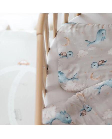 Bamboe baby kussen 30x40 – Walvissen | Waldin