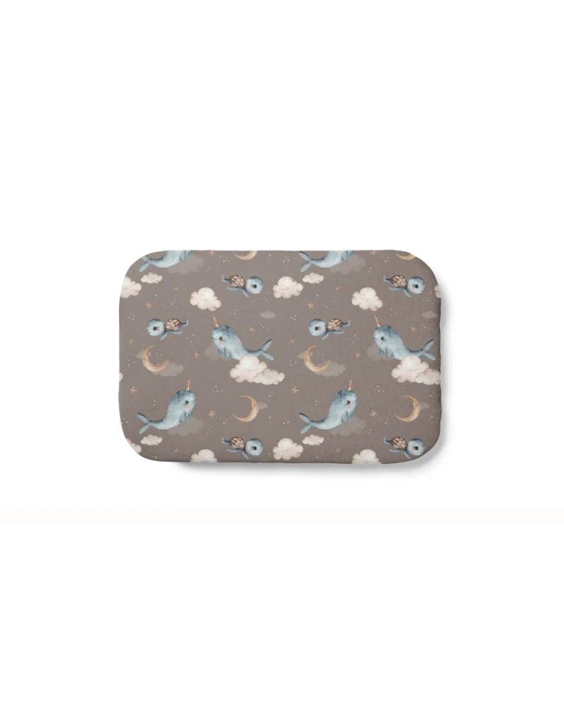 Bamboe baby kussen 60x40 – Walvissen | Waldin