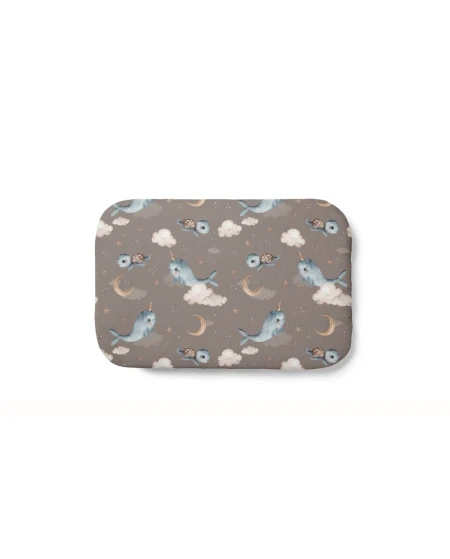 Bamboe baby kussen 60x40 – Walvissen | Waldin