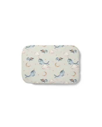 Bamboe baby kussen 60x40 – Walvissen | Waldin