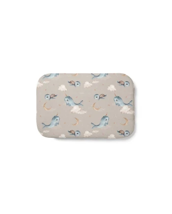 Bamboe baby kussen 60x40 – Walvissen | Waldin