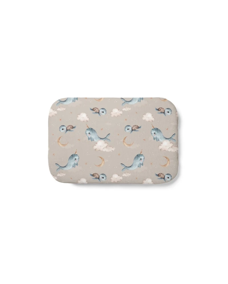 Bamboe baby kussen 60x40 – Walvissen | Waldin