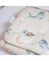 Bamboe baby kussen 60x40 – Walvissen | Waldin