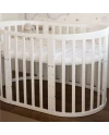 Ovale 7-in-1 babybed met matras - Wit | Waldin®