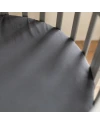 Katoenen hoeslaken 123x73 cm – Ovaal Grafiet | WALDIN