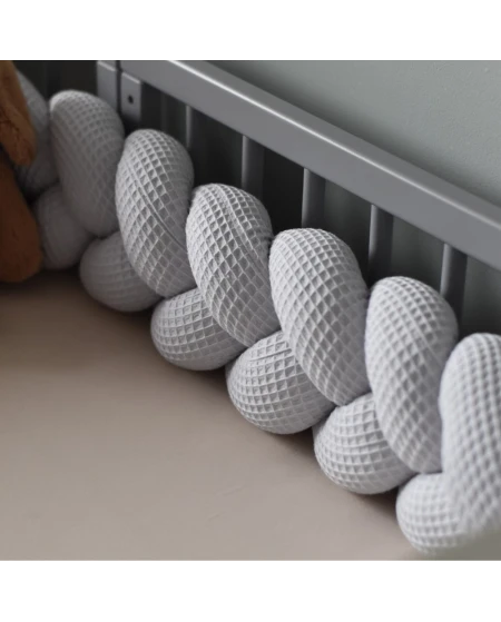 Gevlochten bedomrander  210 cm Wafel - allerlei kleuren Waldin