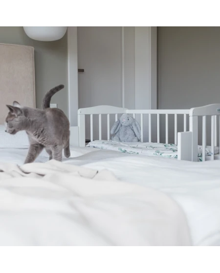 2 in 1 Kinderbed met matras - Wit | Waldin